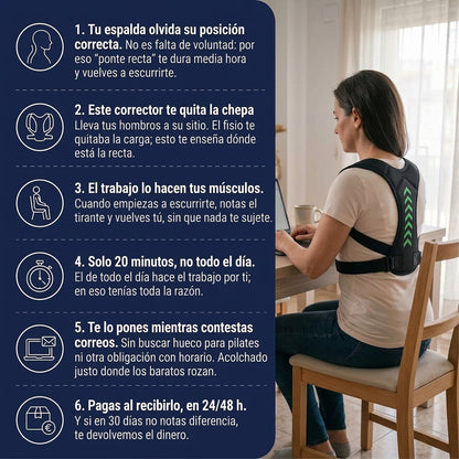 Corrector de postura reforzada