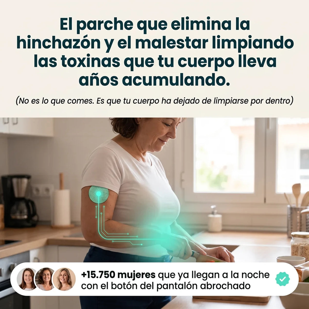 Parche Transdérmico para Limpiar tu Cuerpo, Eliminar la Hinchazón y la Pesadez