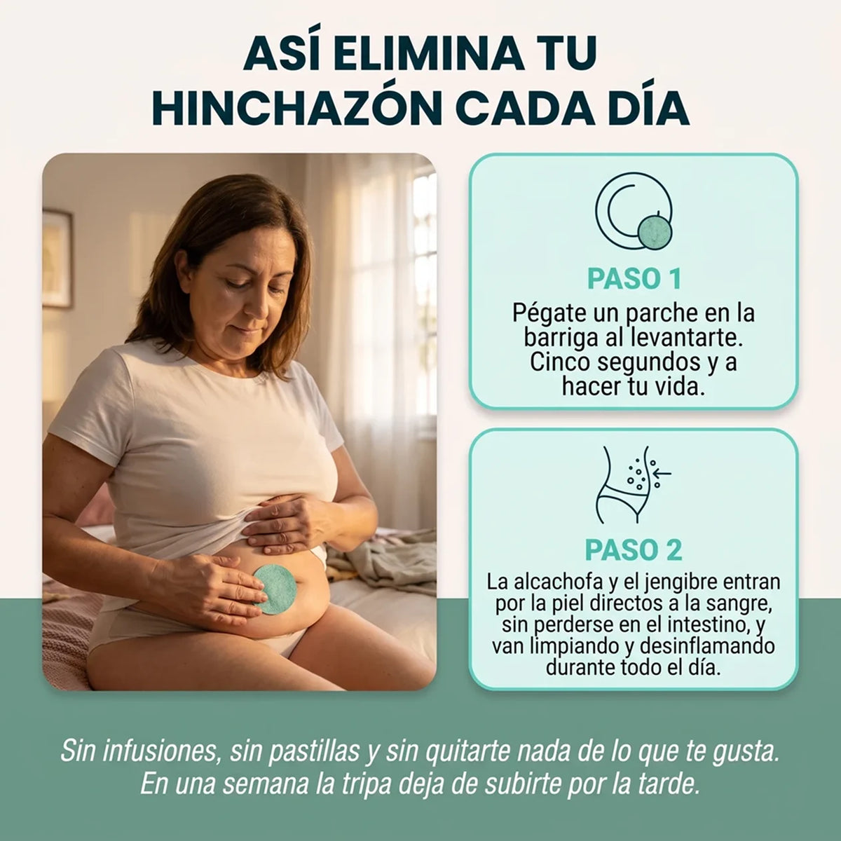 Parche Transdérmico para Limpiar tu Cuerpo, Eliminar la Hinchazón y la Pesadez